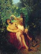Konstantin Makovsky Satyr and Nymph oil painting reproduction